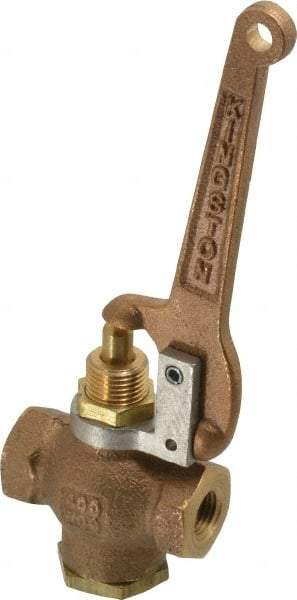 Kingston - 1/4" Pipe, 400 Max psi, Buna N Disc, Self Closing Control Valve - Pull Lever, FNPT x FNPT End Connections - Americas Industrial Supply