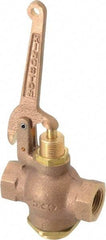 Kingston - 1/2" Pipe, 400 Max psi, Buna N Disc, Self Closing Control Valve - Pull Lever, FNPT x FNPT End Connections - Americas Industrial Supply