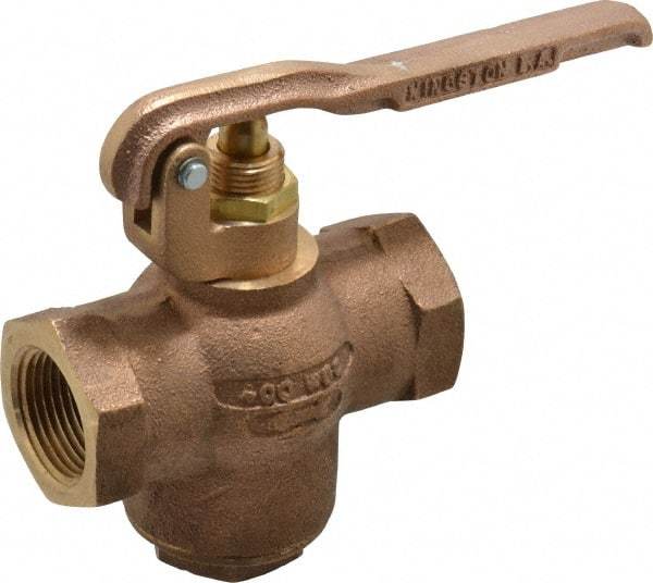 Kingston - 1" Pipe, 400 Max psi, Buna N Disc, Self Closing Control Valve - Squeeze Lever, FNPT x FNPT End Connections - Americas Industrial Supply