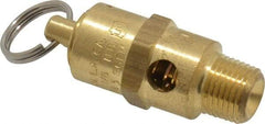 Kingston - 1/8" Inlet, ASME Safety Relief Valve - 100 Max psi, Brass - Americas Industrial Supply