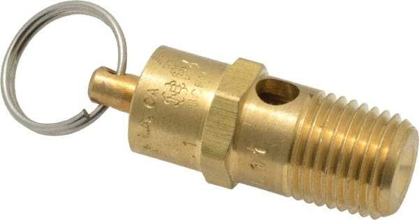 Kingston - 1/4" Inlet, ASME Safety Relief Valve - 200 Max psi, Brass - Americas Industrial Supply