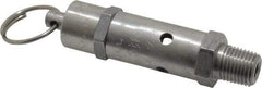 Kingston - 1/4" Inlet, ASME Safety Relief Valve - 100 Max psi, Stainless Steel - Americas Industrial Supply