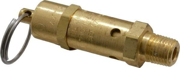 Kingston - 1/4" Inlet, ASME Safety Relief Valve - 25 Max psi, Brass - Americas Industrial Supply