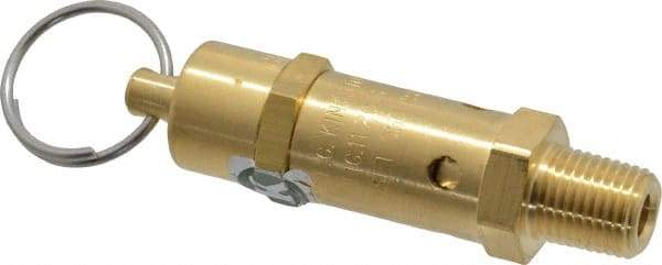 Kingston - 1/4" Inlet, ASME Safety Relief Valve - 50 Max psi, Brass - Americas Industrial Supply