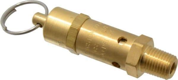 Kingston - 1/4" Inlet, ASME Safety Relief Valve - 100 Max psi, Brass - Americas Industrial Supply