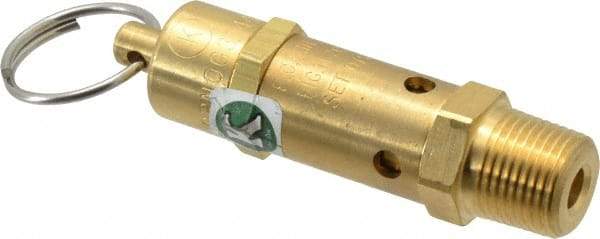 Kingston - 3/8" Inlet, ASME Safety Relief Valve - 75 Max psi, Brass - Americas Industrial Supply