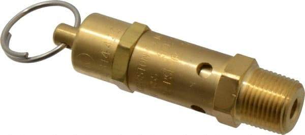 Kingston - 3/8" Inlet, ASME Safety Relief Valve - 100 Max psi, Brass - Americas Industrial Supply