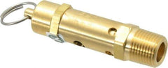 Kingston - 1/2" Inlet, ASME Safety Relief Valve - 100 Max psi, Brass - Americas Industrial Supply