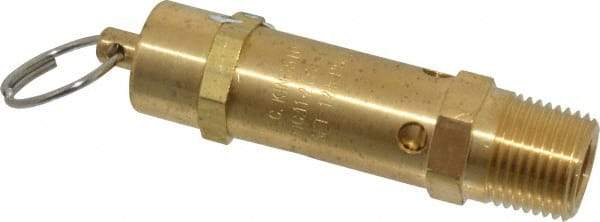 Kingston - 1/2" Inlet, ASME Safety Relief Valve - 125 Max psi, Brass - Americas Industrial Supply