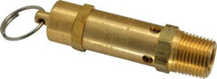 Kingston - 1/2" Inlet, ASME Safety Relief Valve - 200 Max psi, Brass - Americas Industrial Supply