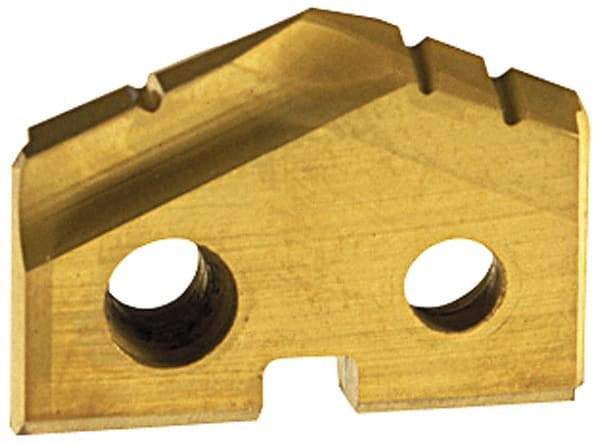 Allied Machine and Engineering - 13.5mm Diam x 1/8" Thick, Seat Code 0, 132° Included Angle Spade Drill Insert - TiN Coated, Carbide, Grade K20, Series T-A - Americas Industrial Supply