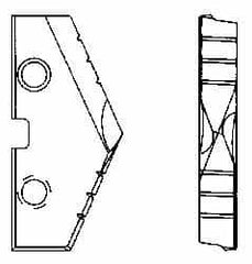 Allied Machine and Engineering - 2-21/32" Diam x 7/16" Thick, Seat Code 5, 144° Included Angle Spade Drill Insert - TiN Coated, High Speed Steel, Series T-A - Americas Industrial Supply