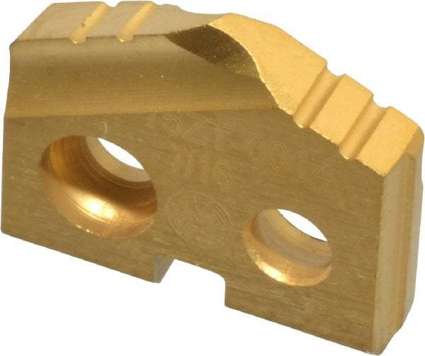 Allied Machine and Engineering - 7/16" Diam x 3/32" Thick, Seat Code Z, 132° Included Angle Spade Drill Insert - TiN Coated, Cobalt, Series T-A - Americas Industrial Supply