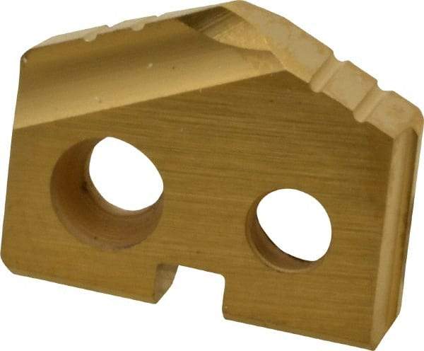 Allied Machine and Engineering - 29/64" Diam x 3/32" Thick, Seat Code Z, 132° Included Angle Spade Drill Insert - TiN Coated, Cobalt, Series T-A - Americas Industrial Supply