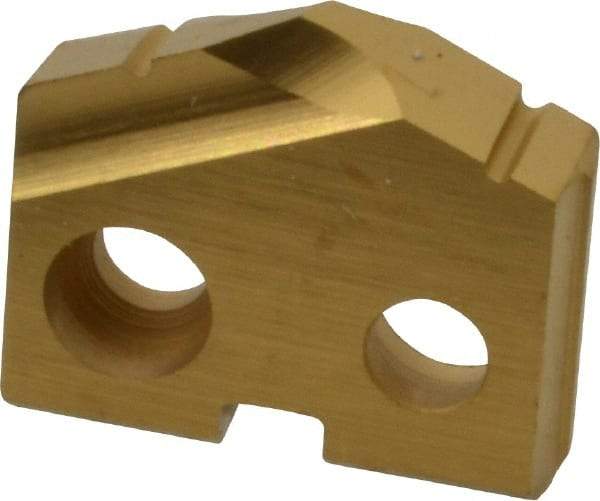Allied Machine and Engineering - 33/64" Diam x 1/8" Thick, Seat Code 0, 132° Included Angle Spade Drill Insert - TiN Coated, Cobalt, Series T-A - Americas Industrial Supply