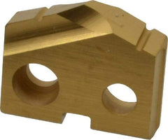 Allied Machine and Engineering - 33/64" Diam x 1/8" Thick, Seat Code 0, 132° Included Angle Spade Drill Insert - TiN Coated, Cobalt, Series T-A - Americas Industrial Supply