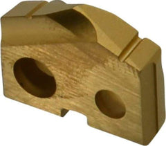 Allied Machine and Engineering - 17/32" Diam x 1/8" Thick, Seat Code 0, 132° Included Angle Spade Drill Insert - TiN Coated, Cobalt, Series T-A - Americas Industrial Supply