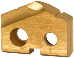 Allied Machine and Engineering - 19/32" Diam x 1/8" Thick, Seat Code 0, 132° Included Angle Spade Drill Insert - TiN Coated, Cobalt, Series T-A - Americas Industrial Supply