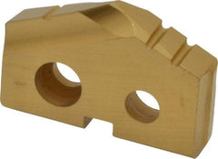 Allied Machine and Engineering - 21/32" Diam x 1/8" Thick, Seat Code 0, 132° Included Angle Spade Drill Insert - TiN Coated, Cobalt, Series T-A - Americas Industrial Supply