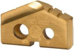 Allied Machine and Engineering - 11/16" Diam x 1/8" Thick, Seat Code 0, 132° Included Angle Spade Drill Insert - TiN Coated, Cobalt, Series T-A - Americas Industrial Supply