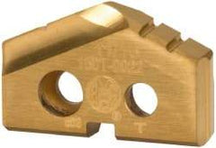 Allied Machine and Engineering - 11/16" Diam x 1/8" Thick, Seat Code 0, 132° Included Angle Spade Drill Insert - TiN Coated, Cobalt, Series T-A - Americas Industrial Supply