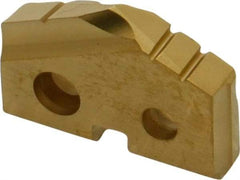 Allied Machine and Engineering - 13/16" Diam x 5/32" Thick, Seat Code 1, 132° Included Angle Spade Drill Insert - TiN Coated, Cobalt, Series T-A - Americas Industrial Supply