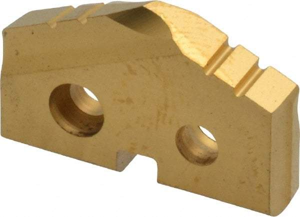 Allied Machine and Engineering - 7/8" Diam x 5/32" Thick, Seat Code 1, 132° Included Angle Spade Drill Insert - TiN Coated, Cobalt, Series T-A - Americas Industrial Supply