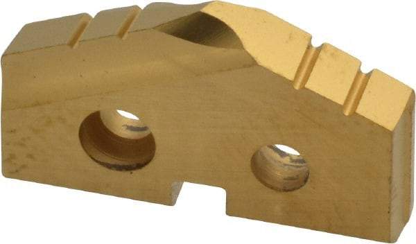 Allied Machine and Engineering - 15/16" Diam x 5/32" Thick, Seat Code 1, 132° Included Angle Spade Drill Insert - TiN Coated, Cobalt, Series T-A - Americas Industrial Supply