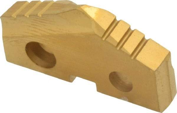 Allied Machine and Engineering - 1-1/8" Diam x 3/16" Thick, Seat Code 2, 132° Included Angle Spade Drill Insert - TiN Coated, Cobalt, Series T-A - Americas Industrial Supply