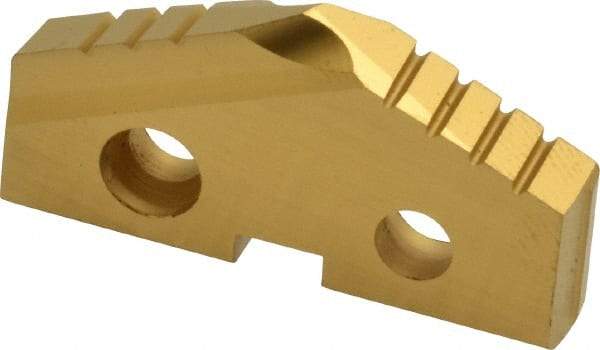 Allied Machine and Engineering - 1-7/32" Diam x 3/16" Thick, Seat Code 2, 132° Included Angle Spade Drill Insert - TiN Coated, Cobalt, Series T-A - Americas Industrial Supply