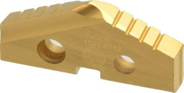 Allied Machine and Engineering - 1-3/8" Diam x 3/16" Thick, Seat Code 2, 132° Included Angle Spade Drill Insert - TiN Coated, Cobalt, Series T-A - Americas Industrial Supply