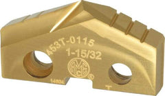 Allied Machine and Engineering - 1-15/32" Diam x 1/4" Thick, Seat Code 3, 132° Included Angle Spade Drill Insert - TiN Coated, Cobalt, Series GEN2 T-A - Americas Industrial Supply