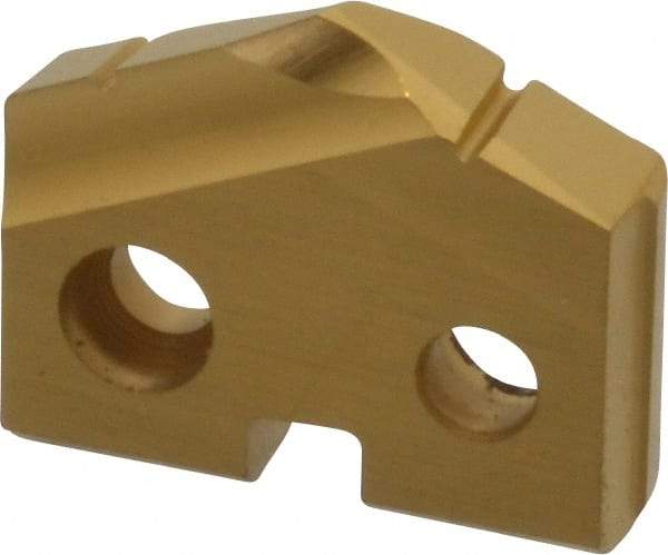 Allied Machine and Engineering - 45/64" Diam x 5/32" Thick, Seat Code 1, 132° Included Angle Spade Drill Insert - TiN Coated, High Speed Steel, Series T-A - Americas Industrial Supply