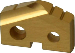 Allied Machine and Engineering - 49/64" Diam x 5/32" Thick, Seat Code 1, 132° Included Angle Spade Drill Insert - TiN Coated, High Speed Steel, Series T-A - Americas Industrial Supply