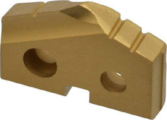Allied Machine and Engineering - 13/16" Diam x 5/32" Thick, Seat Code 1, 132° Included Angle Spade Drill Insert - TiN Coated, High Speed Steel, Series T-A - Americas Industrial Supply
