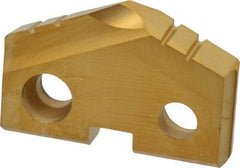Allied Machine and Engineering - 63/64" Diam x 3/16" Thick, Seat Code 2, 132° Included Angle Spade Drill Insert - TiN Coated, High Speed Steel, Series T-A - Americas Industrial Supply