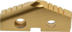 Allied Machine and Engineering - 1-5/16" Diam x 3/16" Thick, Seat Code 2, 132° Included Angle Spade Drill Insert - TiN Coated, High Speed Steel, Series T-A - Americas Industrial Supply