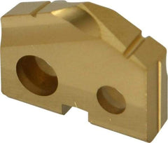 Allied Machine and Engineering - 9/16" Diam x 1/8" Thick, Seat Code 0, 132° Included Angle Spade Drill Insert - TiN Coated, Carbide, Grade K20, Series T-A - Americas Industrial Supply