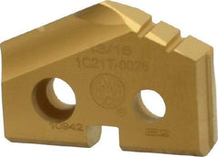 Allied Machine and Engineering - 13/16" Diam x 5/32" Thick, Seat Code 1, 132° Included Angle Spade Drill Insert - TiN Coated, Carbide, Grade K20, Series T-A - Americas Industrial Supply
