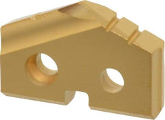 Allied Machine and Engineering - 27/32" Diam x 5/32" Thick, Seat Code 1, 132° Included Angle Spade Drill Insert - TiN Coated, Carbide, Grade K20, Series T-A - Americas Industrial Supply
