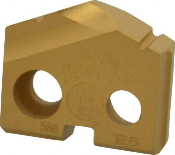 Allied Machine and Engineering - 33/64" Diam x 1/8" Thick, Seat Code 0, 132° Included Angle Spade Drill Insert - TiN Coated, Carbide, Grade P40, Series T-A - Americas Industrial Supply
