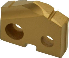 Allied Machine and Engineering - 17/32" Diam x 1/8" Thick, Seat Code 0, 132° Included Angle Spade Drill Insert - TiN Coated, Carbide, Grade P40, Series T-A - Americas Industrial Supply