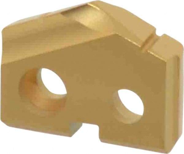 Allied Machine and Engineering - 9/16" Diam x 1/8" Thick, Seat Code 0, 132° Included Angle Spade Drill Insert - TiN Coated, Carbide, Grade P40, Series T-A - Americas Industrial Supply