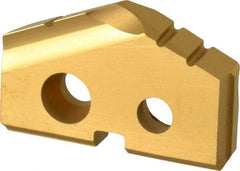Allied Machine and Engineering - 11/16" Diam x 1/8" Thick, Seat Code 0, 132° Included Angle Spade Drill Insert - TiN Coated, Carbide, Grade P40, Series T-A - Americas Industrial Supply