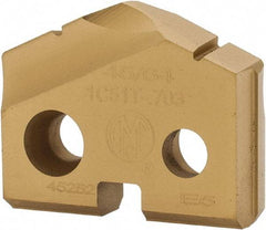Allied Machine and Engineering - 45/64" Diam x 5/32" Thick, Seat Code 1, 132° Included Angle Spade Drill Insert - TiN Coated, Carbide, Grade P40, Series T-A - Americas Industrial Supply