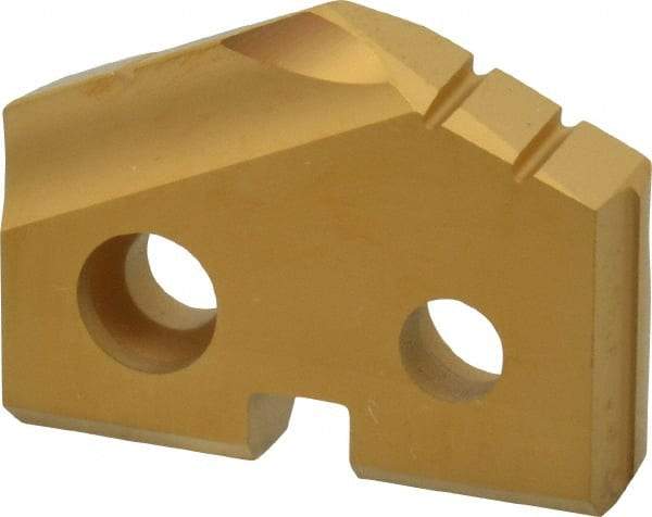 Allied Machine and Engineering - 49/64" Diam x 5/32" Thick, Seat Code 1, 132° Included Angle Spade Drill Insert - TiN Coated, Carbide, Grade P40, Series T-A - Americas Industrial Supply