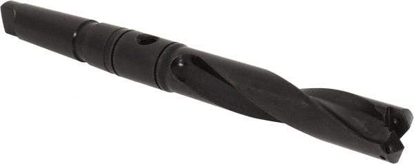 Allied Machine and Engineering - Series 2.5, 1-3/16 to 1-3/8" Diam, 4MT Taper Shank, Helical Flute Spade Drill - 5-3/8" Max Depth, 8-37/64" Body Length, 13-1/16" OAL, Intermediate Length, Through Coolant - Americas Industrial Supply