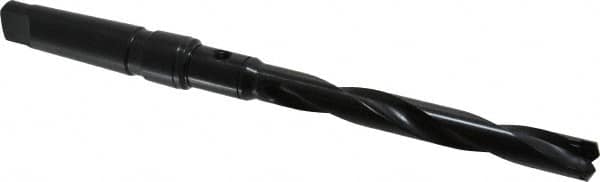 Allied Machine and Engineering - Series 1.5, 55/64 to 15/16" Diam, 4MT Taper Shank, Helical Flute Spade Drill - 6-3/4" Max Depth, 9-43/64" Body Length, 14-5/32" OAL, Standard Length, Through Coolant - Americas Industrial Supply