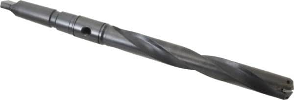 Allied Machine and Engineering - Series 2, 31/32 to 1-3/8" Diam, 3MT Taper Shank, Helical Flute Spade Drill - 7-3/8" Max Depth, 10-15/64" Body Length, 13-25/32" OAL, Standard Length, Through Coolant - Americas Industrial Supply
