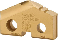 Allied Machine and Engineering - 1-1/32" Diam x 3/16" Thick, Seat Code 2, 132° Included Angle Spade Drill Insert - TiN Coated, Carbide, Grade K20, Series T-A - Americas Industrial Supply
